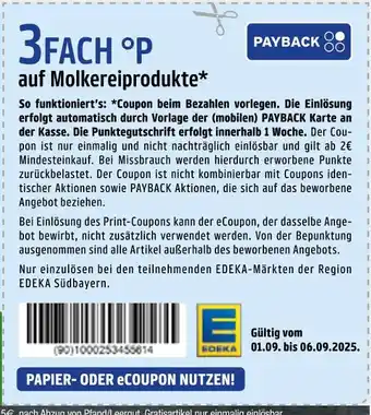 Edeka Payback molkereiprodukte Angebot