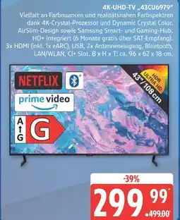 Marktkauf Samsung 4k-uhd-tv 43cu6979 Angebot