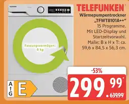 Marktkauf Telefunken wärmepumpentrockner tfwt8101a++ Angebot