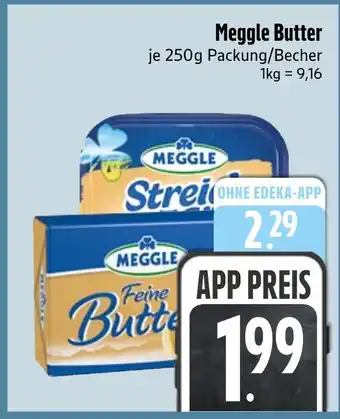 Edeka Meggle feine butter oder streiche Angebot