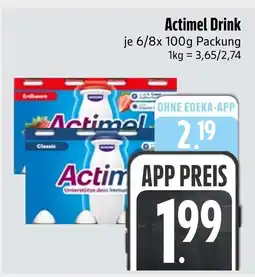 Edeka Actimel actimel drink erdbeere oder classic Angebot