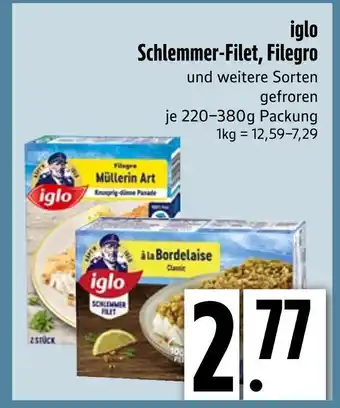 Edeka Iglo schlemmer-filet oder filegro Angebot