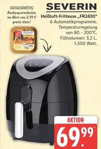 Marktkauf Severin heißluft-fritteuse fr2430 Angebot