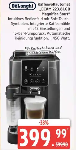 Marktkauf Delonghi kaffeevollautomat ecam 223.61.gb magnifica start Angebot