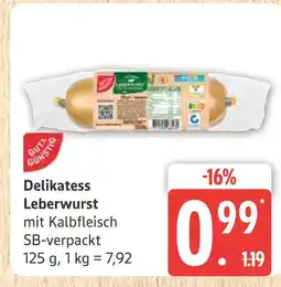 Marktkauf Delikatess leberwurst Angebot