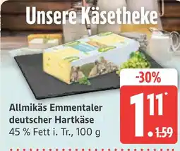 Marktkauf Allmikäs emmentaler deutscher hartkäse Angebot