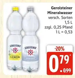 Marktkauf Gerolsteiner mineralwasser lemon Angebot