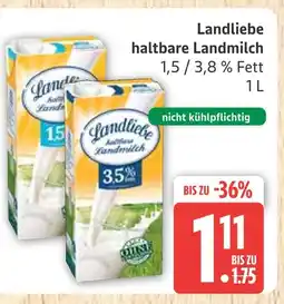 Marktkauf Landliebe haltbare landmilch 1,5 % fett Angebot