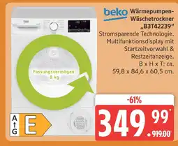 Marktkauf Beko wärmepumpen-wäschetrockner b3t42239 Angebot