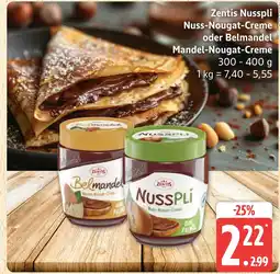Marktkauf Zentis nusspli nuss-nougat-creme Angebot