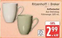 Marktkauf Ritzenhoff & breker kaffeebecher Angebot