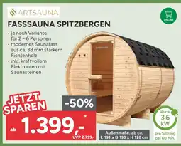 Marktkauf Artsauna fasssauna spitzbergen Angebot