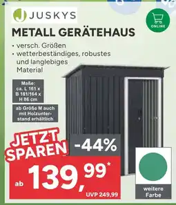 Marktkauf Juskys metall gerätehaus Angebot