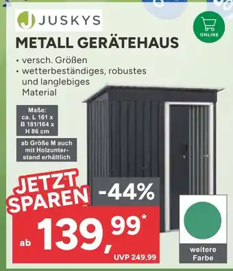 Marktkauf Juskys metall gerätehaus Angebot