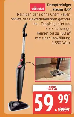Marktkauf Vileda dampfreiniger steam 3.0 Angebot