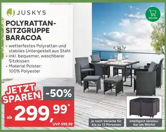 Marktkauf Juskys polyrattan-sitzgruppe baracoa Angebot