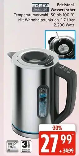 Marktkauf Edeka zuhause edelstahl-wasserkocher Angebot