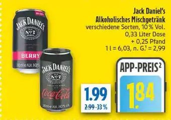 diska Jack daniel's alkoholisches mischgetränk berry Angebot