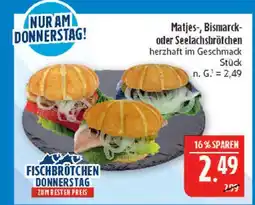 Marktkauf Matjes-, bismarck- oder seelachsbrötchen Angebot
