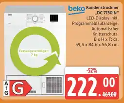 Marktkauf Beko kondenstrockner dc 7130 n Angebot