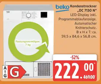 Marktkauf Beko kondenstrockner dc 7130 n Angebot