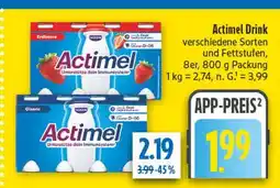 diska Danone actimel drink erdbeere Angebot