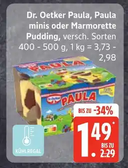 Edeka Dr. oetker paula, paula minis oder marmorette pudding Angebot