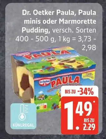 Edeka Dr. oetker paula, paula minis oder marmorette pudding Angebot