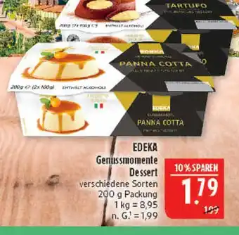 Marktkauf Edeka genussmomente dessert panna cotta Angebot
