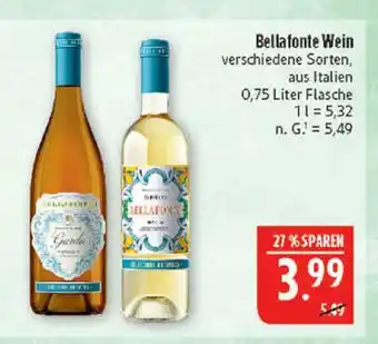 Marktkauf Bellafonte wein greco Angebot