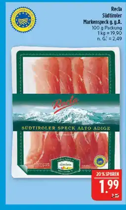 Marktkauf Recla südtiroler markenspeck g.g.a Angebot
