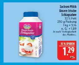 Marktkauf Sachsen milch unsere frische schlagsahne Angebot