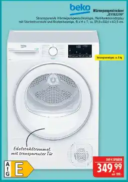 Marktkauf Beko wärmepumpentrockner b3t42239 Angebot
