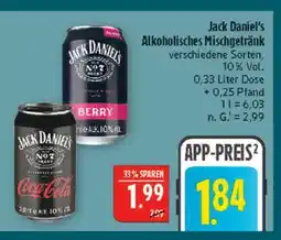 Marktkauf Jack daniel's alkoholisches mischgetränk berry Angebot