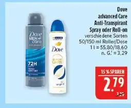 Marktkauf Dove advanced care anti-transpirant spray Angebot