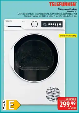 Marktkauf Telefunken wärmepumpentrockner tfwt8101 Angebot