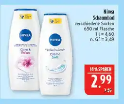 Marktkauf Nivea schaumbad care & relax Angebot