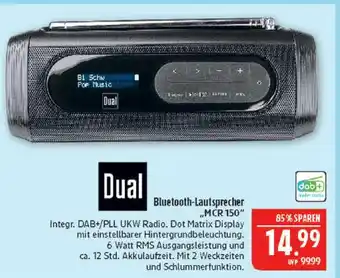 Marktkauf Dual bluetooth-lautsprecher mcr 150 Angebot