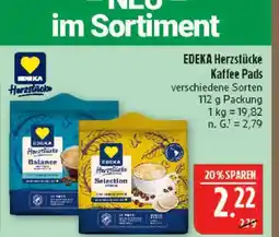 Marktkauf Edeka herzstücke balance kaffee pads Angebot