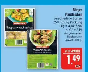 Marktkauf Bürger suppenmaultaschen Angebot