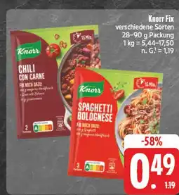 Edeka Knorr chili con carne Angebot