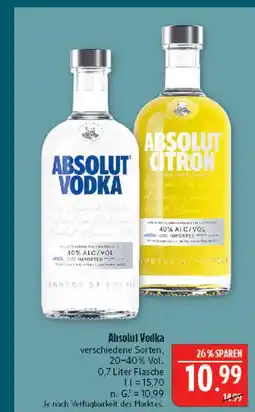 Marktkauf Absolut vodka Angebot