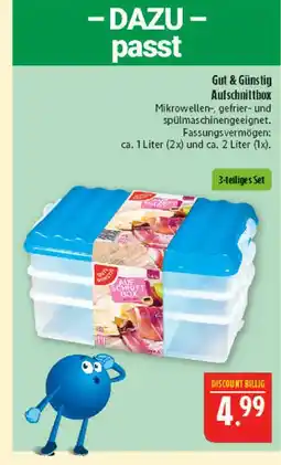 Marktkauf Gut & günstig aufschnittbox Angebot
