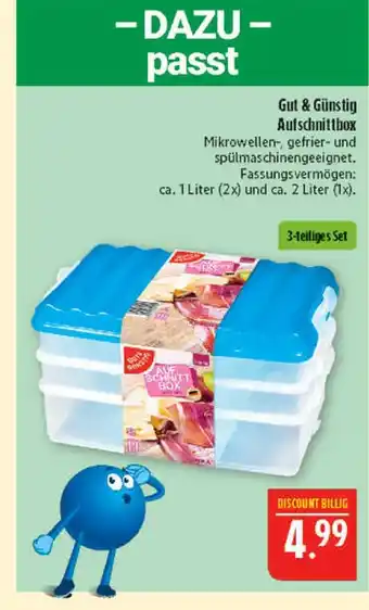 Marktkauf Gut & günstig aufschnittbox Angebot