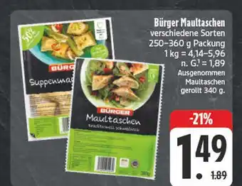 Edeka Bürger maultaschen Angebot