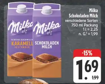 Edeka Milka schokoladen milch Angebot