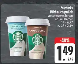 Edeka Starbucks milchmischgetränk skinny latte Angebot