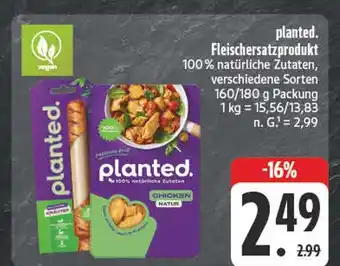 Edeka Planted fleischersatzprodukt chicken natur Angebot