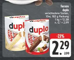 Edeka Ferrero duplo schokolade Angebot
