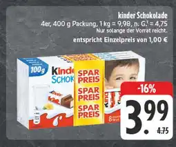 Edeka Kinder schokolade Angebot